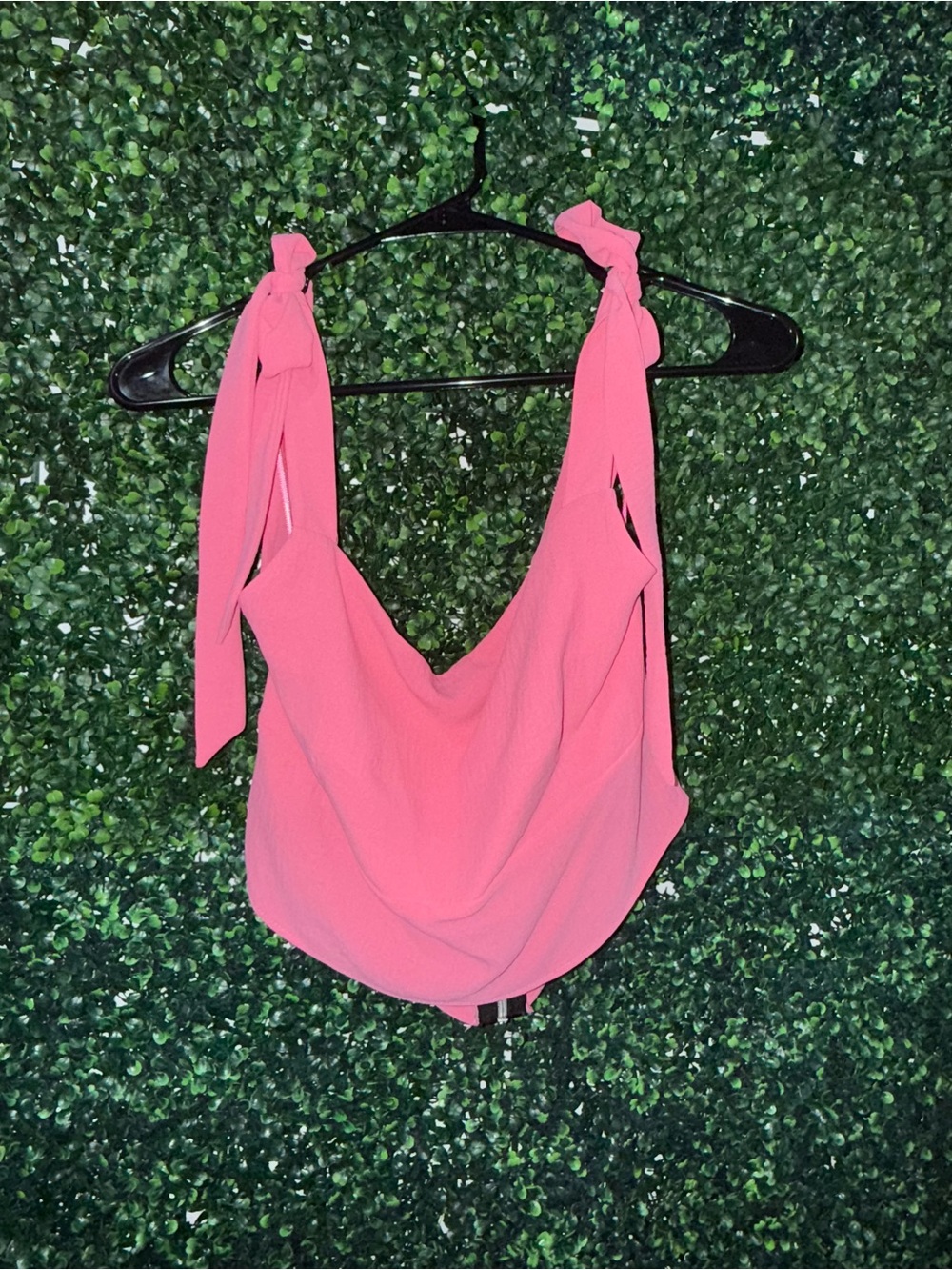 Boohoo Pink Tie-Shoulder Women’s Top - US Size 10